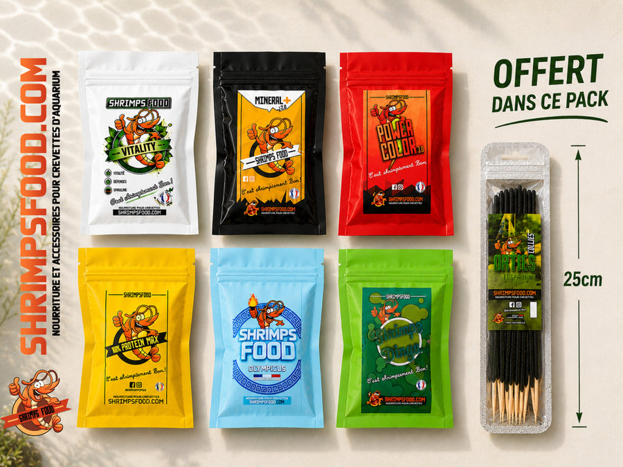 Pack pellets nourriture crevettes