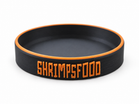 Coupelle noire de nourrissage pour crevettes avec bordure orange