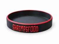 Coupelle noire de nourrissage pour crevettes avec bordure rouge