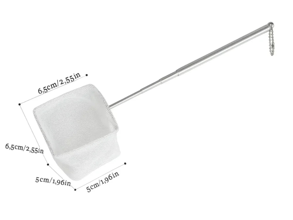 Épuisette aquarium télescopique