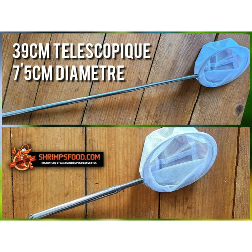 Épuisette aquarium télescopique