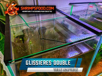 Glissières doubles pour couvercle coulissant d’aquarium