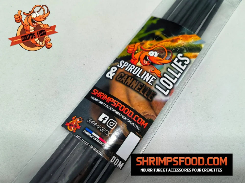 Lollies pour crevettes cannelle spiruline