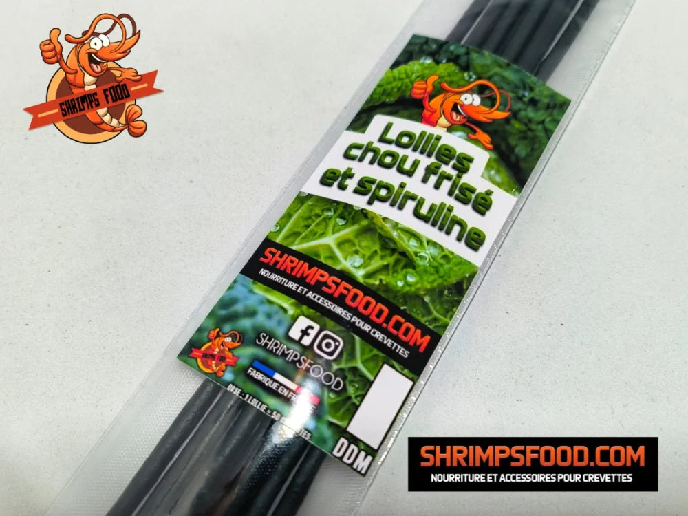 Lollies pour crevettes chou frisé spiruline