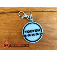Médaillon pour chien personnalisable - Blanc et noir