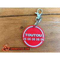 Médaillon pour chien personnalisable - Rouge et blanc
