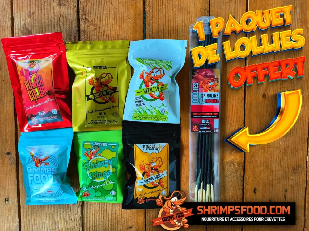Pack pellets nourriture crevettes
