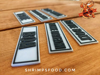 Étiquette 3D personnalisable Shrimpsfood pour aquarium et Shrimp Room
