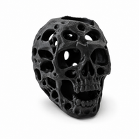 Skull Moss crâne ajouré aquarium 9 cm - vue trois-quarts droit