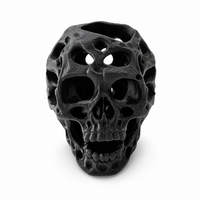 Skull Moss crâne ajouré pour mousse d’aquarium 9 cm - vue de face